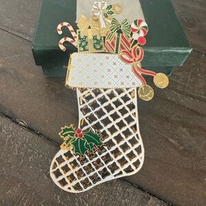 Baldwin Brass Gold and Silver Patterned Ornament